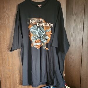 Harley-Davidson Black and Orange Graphic Tee